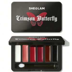 sheglam crimson butterfly phantoms kiss lip gloss palette