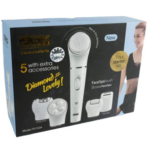 dsp epilator and face brush with 5 extra accessories 70153